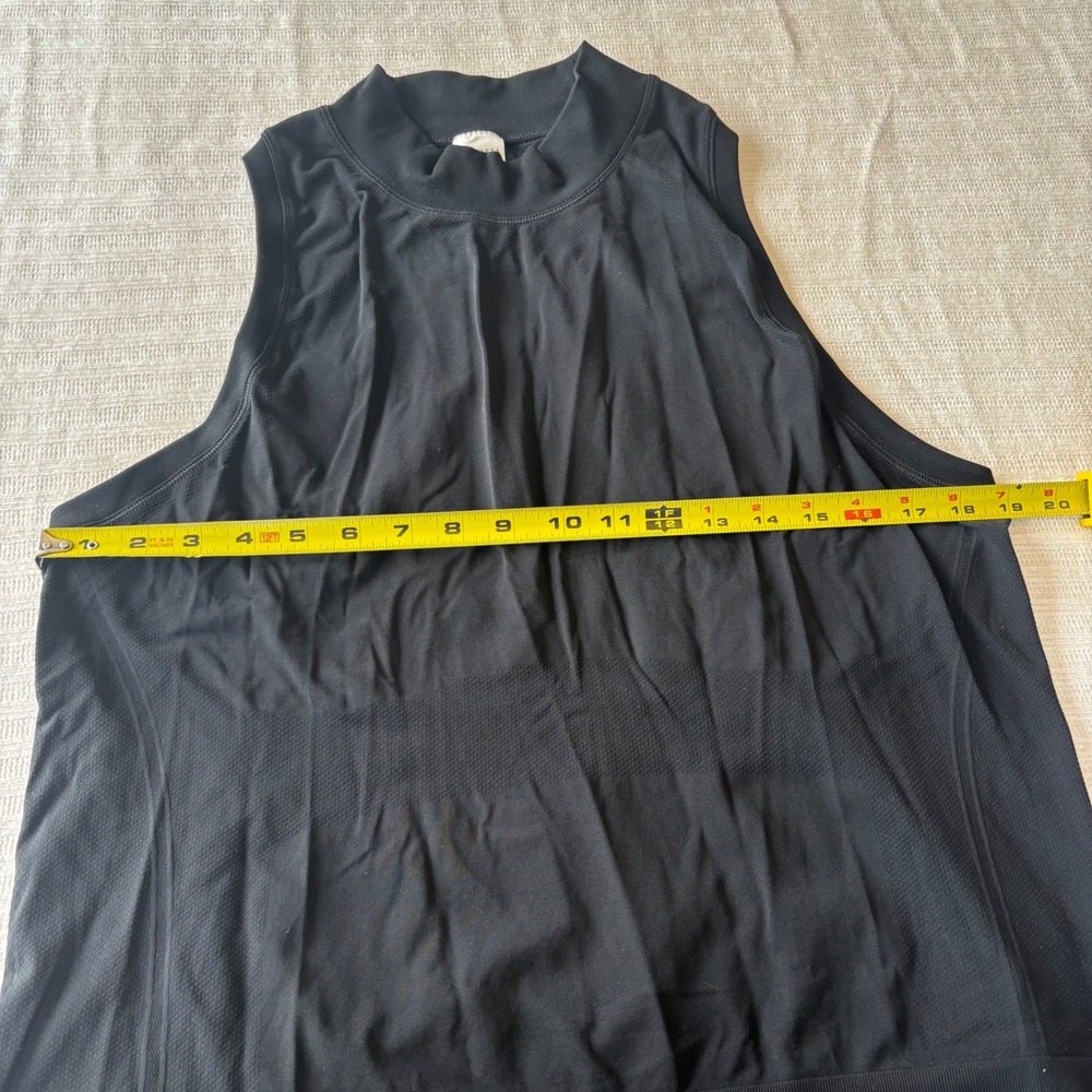 Athleta Momentum Seamless Mock Neck Tank Top Black XL Racerback Training Vest - Picture 9 of 9